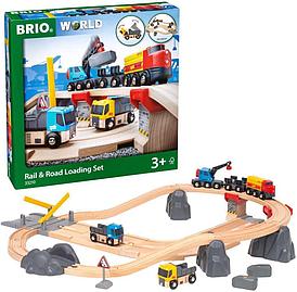 Деревянная железная дорога Brio Автодорога с переездом 33210
