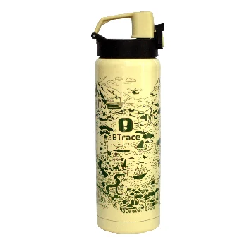 Термос питьевой 506-600M желтый/рис.карта 600 мл BTrace