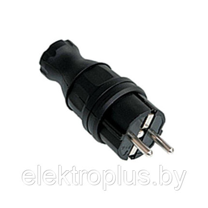 Вилка каучуковая прямая 230В 2P+PE 16A IP44 EKF PROxima, фото 2