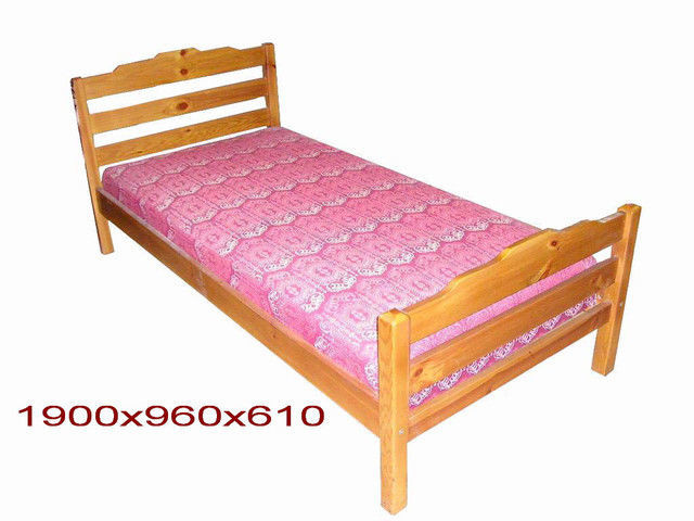 Кровать односпальная (массив сосны) 900 мм пр-во РБ - фото 1 - id-p34631420