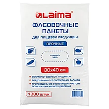 Пакеты фасовочные 30х40 см, КОМПЛЕКТ 1000 шт., ПНД, 10 мкм, ПРОЧНЫЕ, евроупаковка, LAIMA