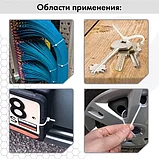 Стяжка (хомут) нейлоновая сверхпрочная SONNEN POWER LOCK, 2,5х200 мм, 100 шт., белая, фото 4