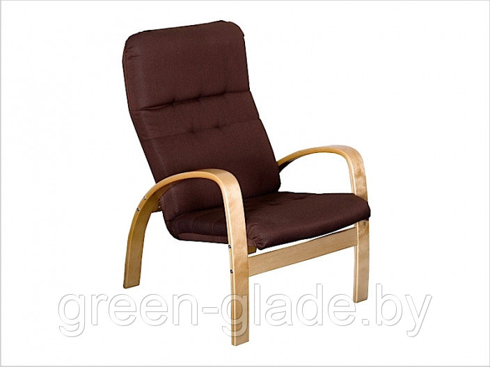Кресло для отдыха Ладога каркас Береза ткань Basic Coffee - фото 2 - id-p34213715