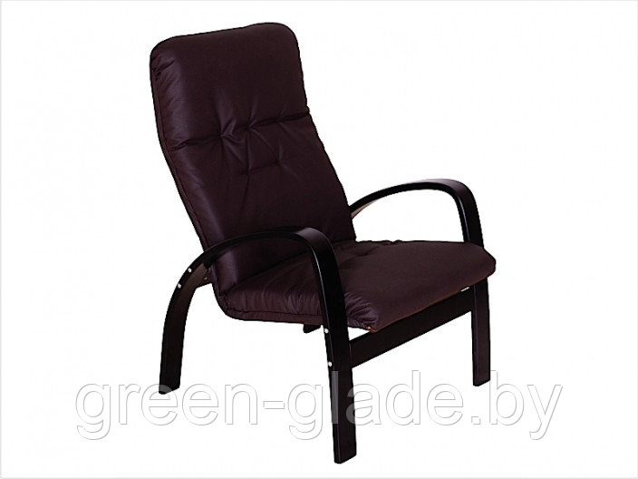 Кресло для отдыха Ладога эко/кожи цвета Аврора Шоколад - фото 1 - id-p34235643