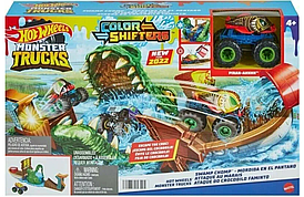 Игровой набор Hot Wheels Monster Truck Охота крокодила HGV14