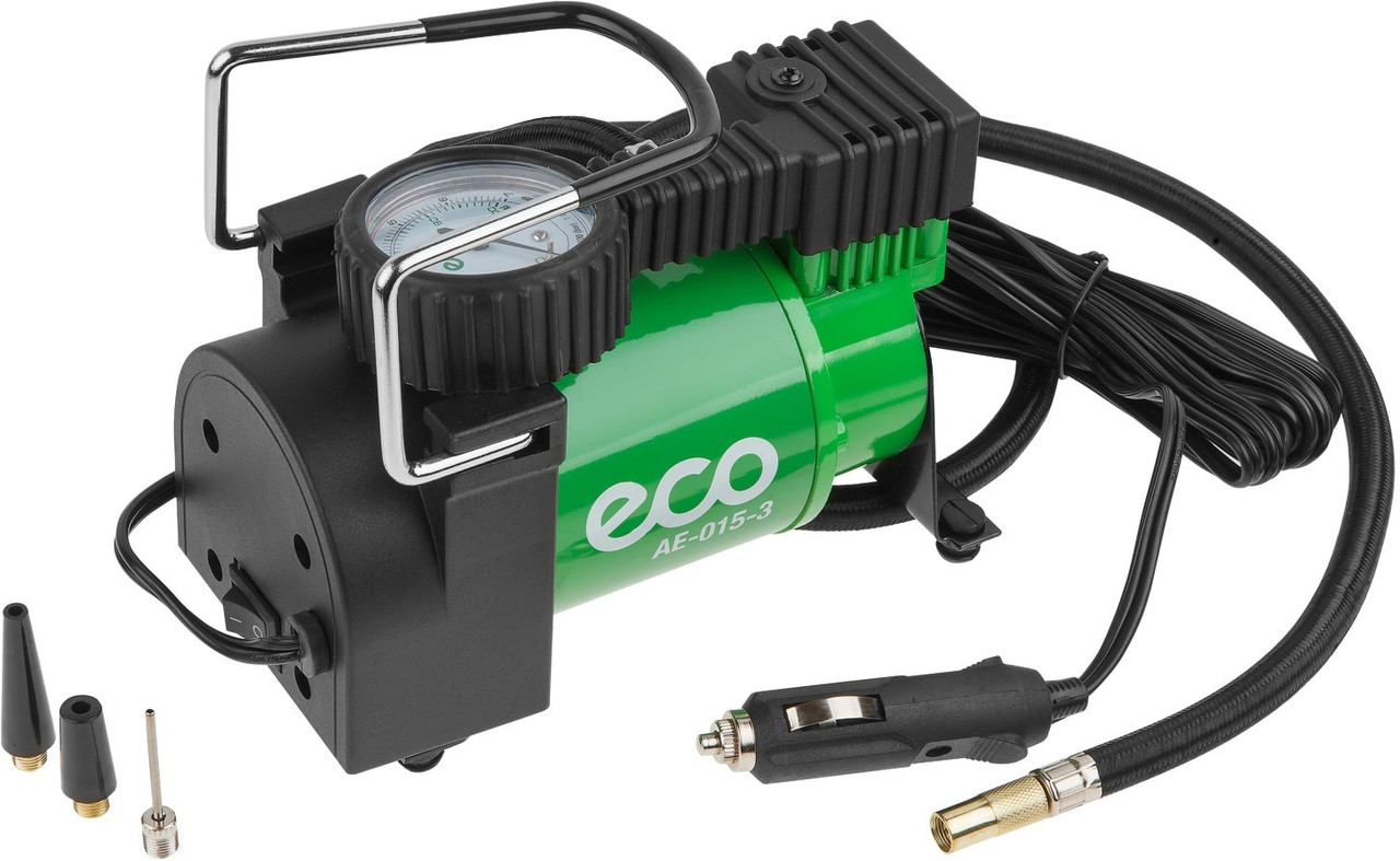 Компрессор автомобильный ECO AE-015-3 (12 В, 150 Вт, 40 л/мин, 10 бар (манометр 7 бар), сумка)