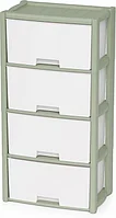 Пластиковый комод АЛЬТЕРНАТИВА М9041 колорит 4 ящика зеленый тумба для ванной