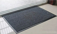 Коврик с ребристым ворсом влаговпитывающий на виниловой основе 80х120 см (коричневый), фото 3