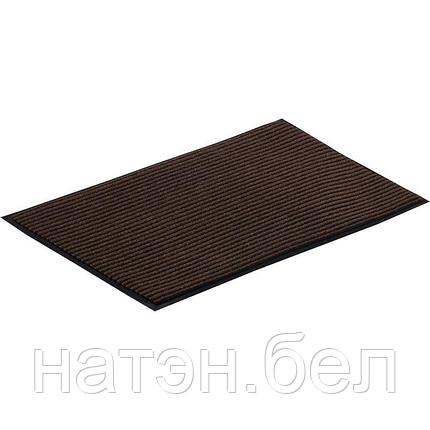 Коврик с ребристым ворсом влаговпитывающий на виниловой основе 80х120 см (коричневый), фото 2