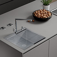 Мойка кухонная Simple 560220-45 ROXEN (сатин, 45x45x22 см)