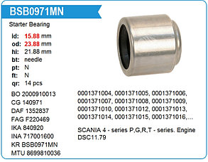 BSB0971MN (140971)подшипник стартера 15,88*23,88*21,88