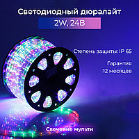 Дюралайт 2-х проводной, постоянное свечение, 24В, мульти