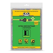 Сетка москитная Nadzor с крепежом 0,95 х 2 м с магнитами в пакете Узор бабочки