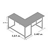 Письменный компьютерный угловой стол  в стиле LOFT DPG813, фото 4