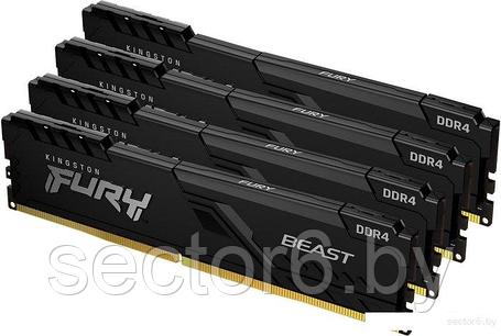 Оперативная память Kingston FURY Beast 4x4GB DDR4 PC4-21300 KF426C16BBK4/16, фото 2