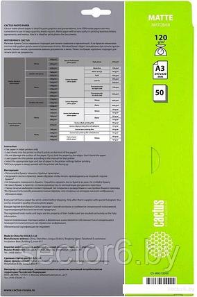 Офисная бумага CACTUS Матовая A3 120г/м2 50 л CS-MA312050, фото 2