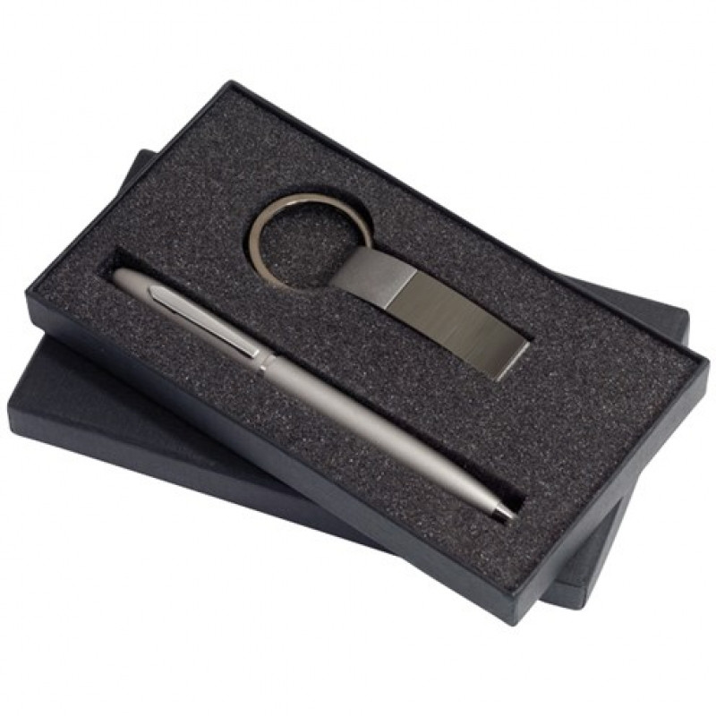 Подарочный набор  Dark Line ручка-брелок в коробке для нанесения логотипа