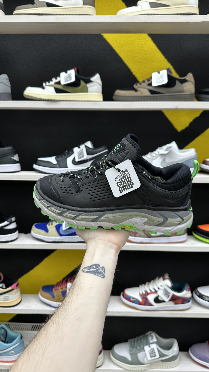 Кроссовки WTR Hoka x Jlal Black Grey Light Green