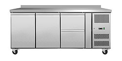 Морозильный стол Koreco GN/3100BTL2D2/W (2 двери, 2 ящика, с бортом, -18 до -20 С)