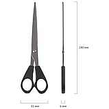 Ножницы STAFF Basic, 180 мм, чёрные, ПВХ чехол с европодвесом, 236939, Китай, фото 5