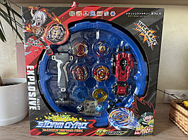 Игровой набор Бейблэйд (Beyblade) большая арена и 4 светящихся волчка