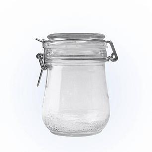 Стеклянная банка с крышкой (бугельный замок) 0,500 л. (500 мл.) (стеклобанка), фото 2