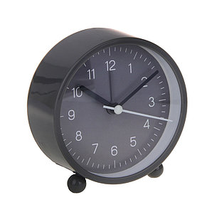Будильник, 9,4x9,8x4 см, пластик, 1xAA, цвет серый LADECOR CHRONO 529-016