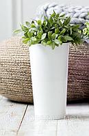 Кашпо для цветов со вставкой Камелия, 1,5 л, белый, GARDENPLAST