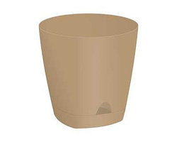 Горшок для цветов 8л AMSTERDAM D 250 с прикорневым поливом Молочный Шоколад