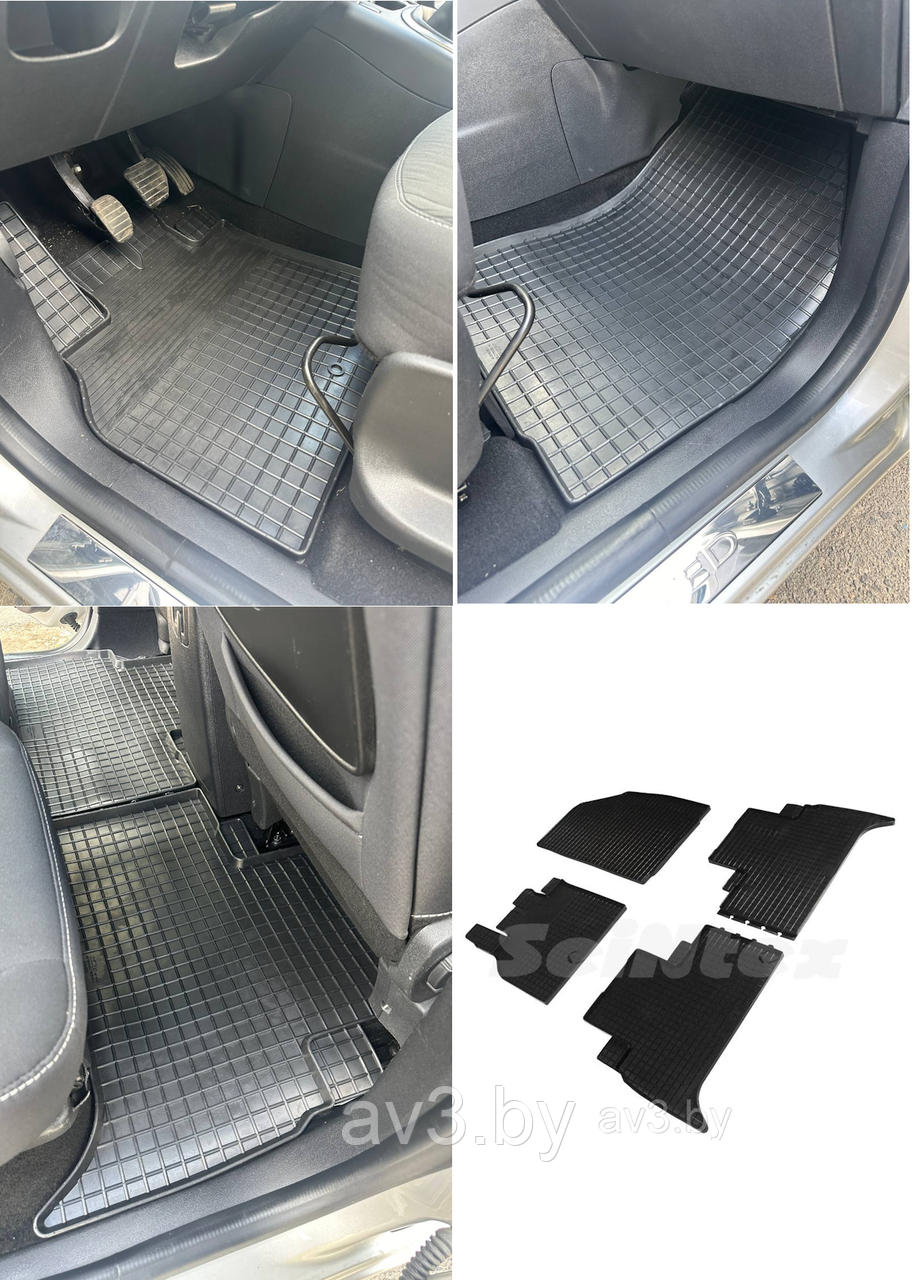 Коврики в салон Renault Scenic 2 l Scenic 3, 2002-2016 l сетка Seintex / Рено Сценик 2-3