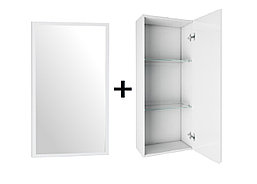 Зеркало Дана 120 со шкафчиком Лидер 30 (правый)