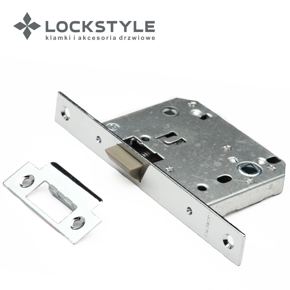 Механизм дверной врезной LOCKSTYLE 170PVC комплект с ответной планкой CP (хром)