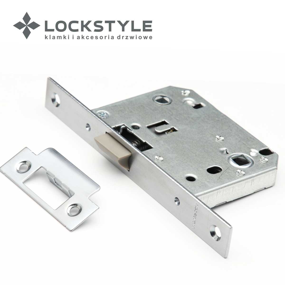 Механизм дверной врезной LOCKSTYLE 170PVC комплект с ответной планкой CBM (матовый хром)