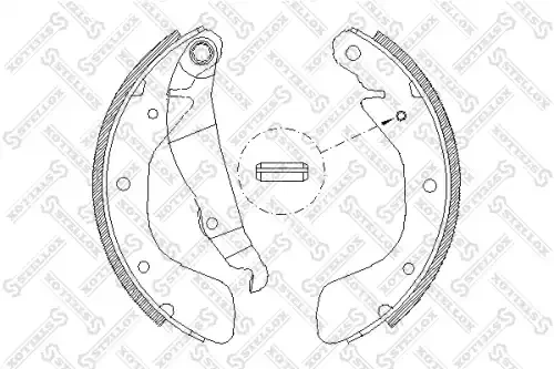 409 100-SX STELLOX 409100SX колодки барабанные