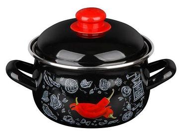 PERFECTO LINEA Турция Кастрюля стальная эмалированная, 3.8 л, серия Перчик, PERFECTO LINEA (подходит для всех