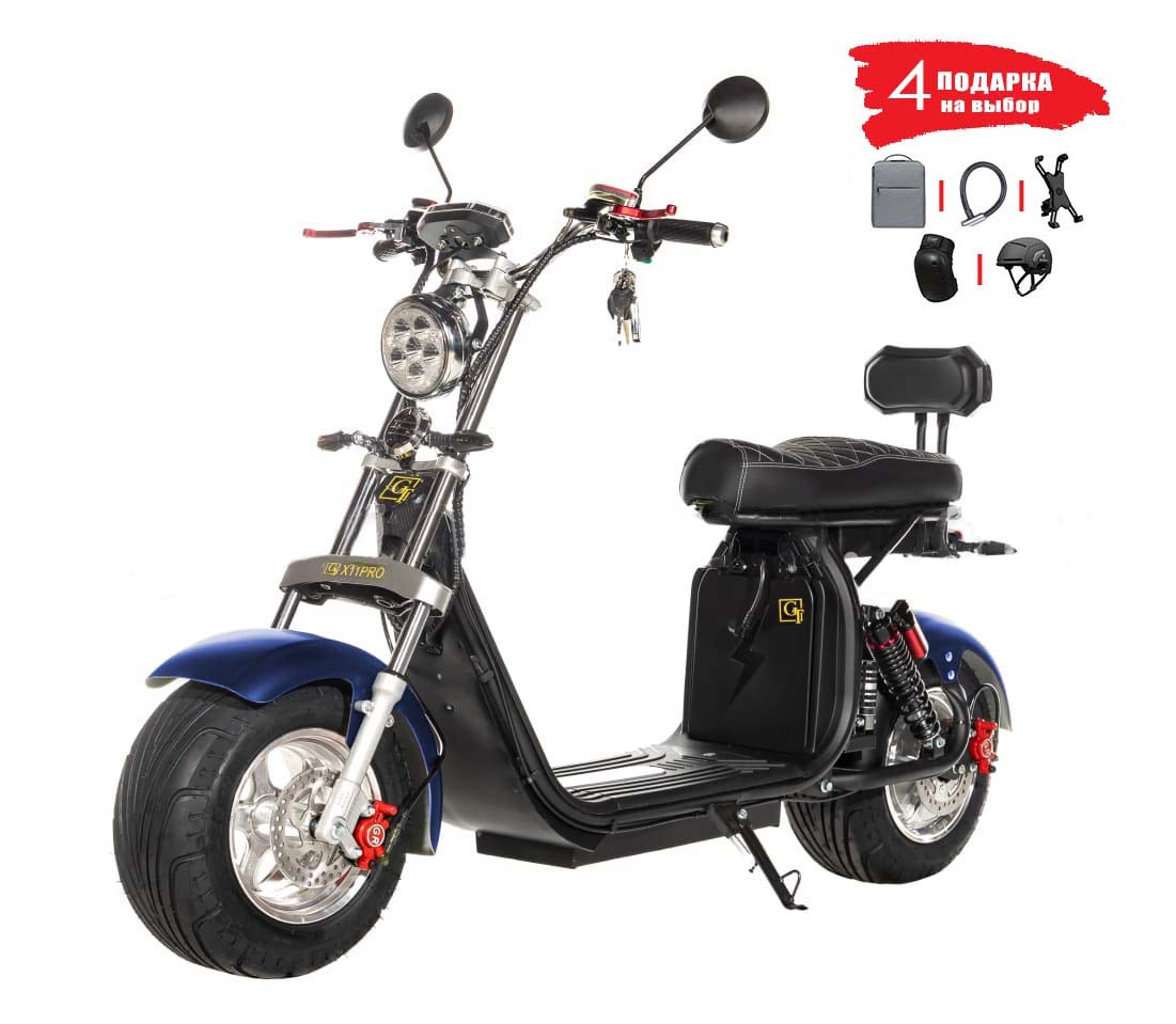 Электроскутер CityCoCo GT X11 PRO 2024 40Ah (синий)