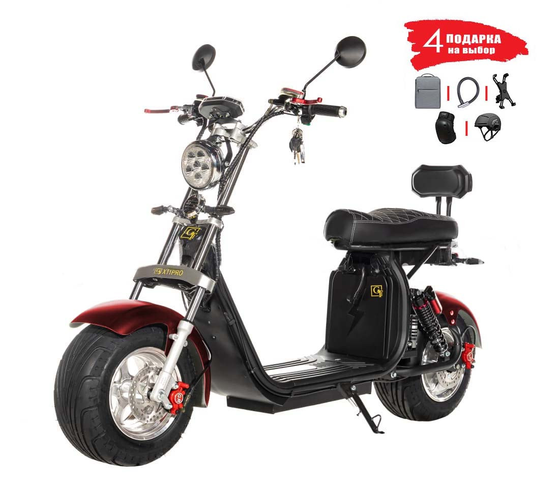 Электроскутер CityCoCo GT X11 PRO 2024 40Ah (красный)