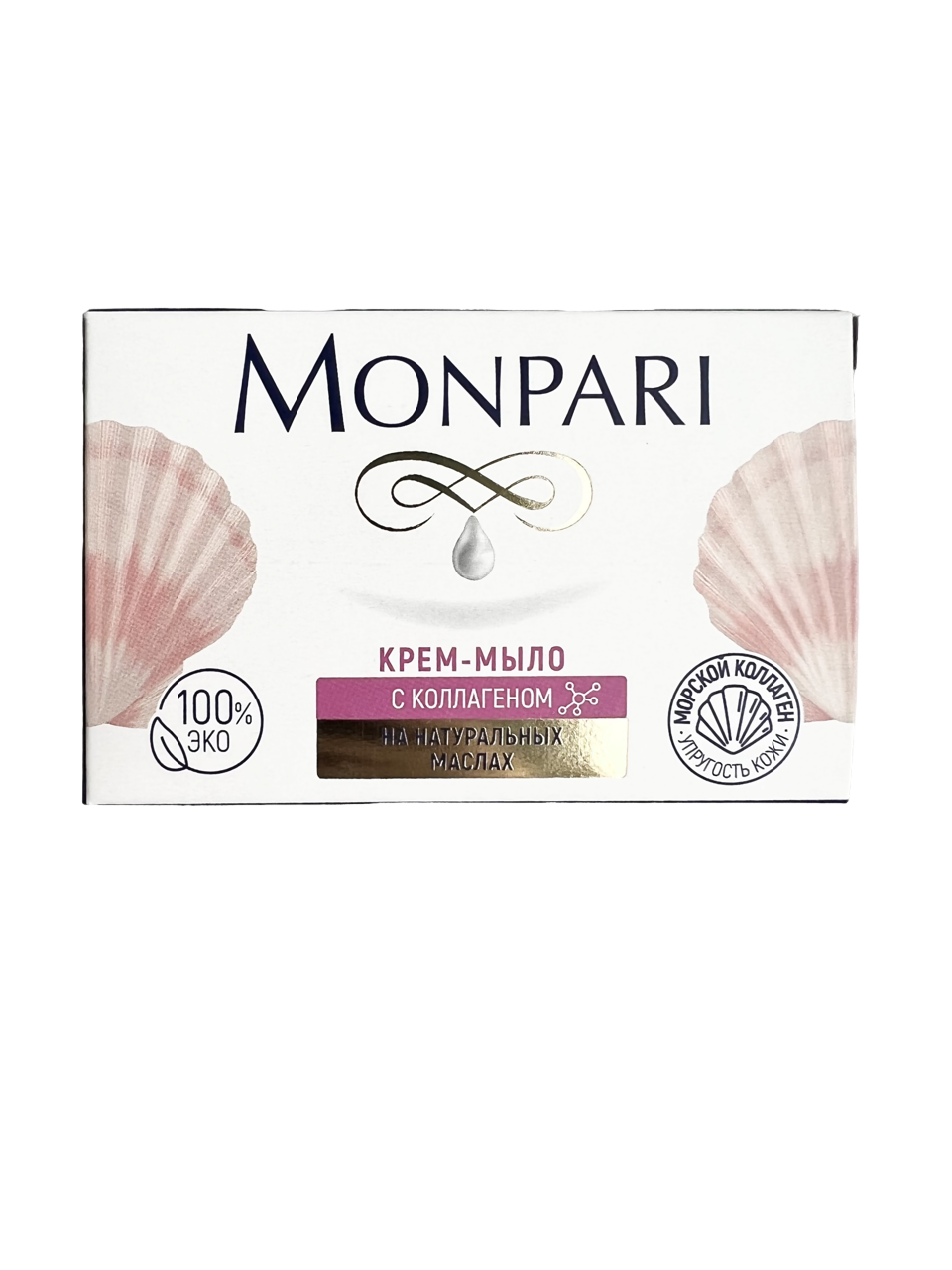 Крем - мыло туалетное твердое "Monpari" с коллагеном, 100 г