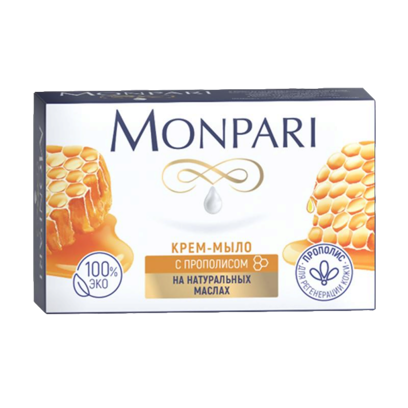 Крем - мыло туалетное твердое "Monpari" с прополисом, 100 г