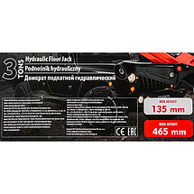 Домкрат подкатной гидравлический 3т с резиновой накладкой FORCEKRAFT FK-T83505, фото 3