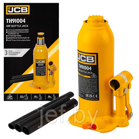 Домкрат бутылочный 10т с клапаном JCB JCB-TH91004, фото 2