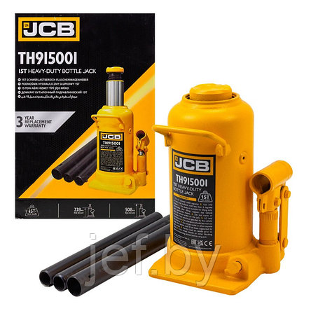 Домкрат бутылочный 15т с клапаном JCB JCB-TH915001, фото 2
