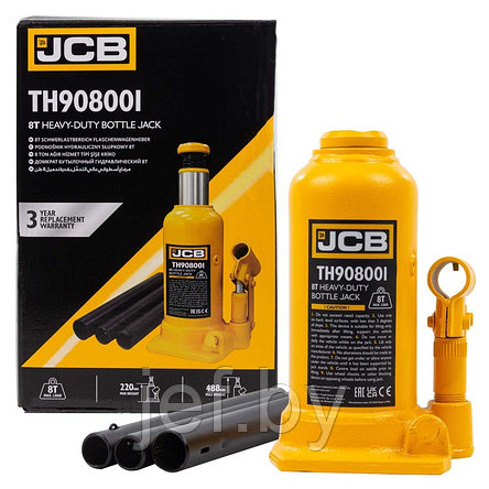 Домкрат бутылочный 8т с клапаном JCB JCB-TH908001, фото 2