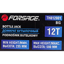 Домкрат бутылочный двухштоковый 12т FORSAGE F-TH812001 BIG, фото 3