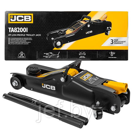 Домкрат подкатной гидравлический низкопрофильный 2т JCB JCB-TA82001, фото 2