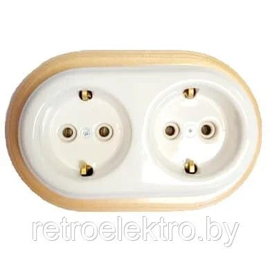 Подложка для 2-местной розетки серии "Арбат" Натурель, Interior Electric, фото 2