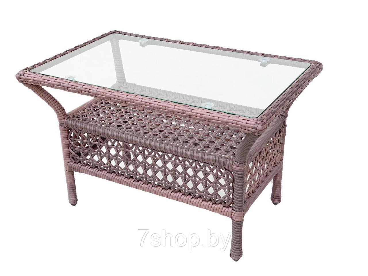 Садовый стол кофейный прямоугольный GRACIA шоколад