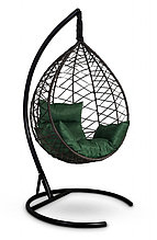 Подвесное кресло LAURA OUTDOOR Alicante коричневое, зеленая подушка