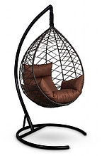 Подвесное кресло LAURA OUTDOOR Alicante коричневое, коричневая подушка
