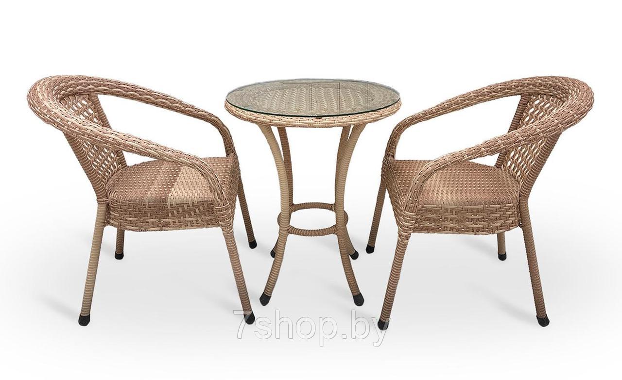 Комплект садовой мебели DECO 2 с круглым столом 7035П Светлый